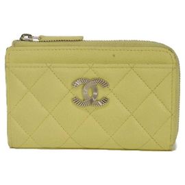 Monedero Matelassé Chanel Amarillo