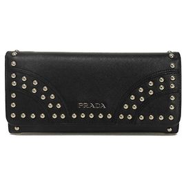 Prada Saffiano Long Wallet Black