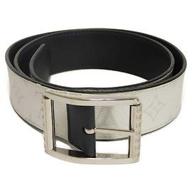 Ceinture Louis Vuitton Monogram Réversible Blanc Bleu Marine Monogramme