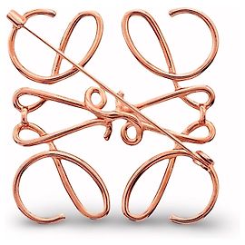 Loewe Anagramm-Brosche in Roségold Golden