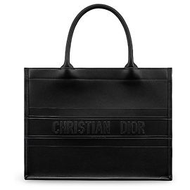 Borsa tote Christian Dior in pelle nera Nero