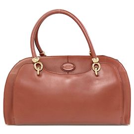 Bolsa Sera da Tod's em couro marrom Marrom