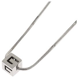 Colar Gucci Logo Cube em ouro branco 18K Outro