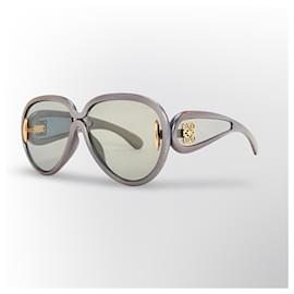 Loewe Anagram sunglasses Grey Metallic Gold hardware
