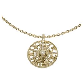 Collana con pendente da donna Chanel D'oro Crudo