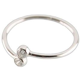 Anel Tiffany & Co. Elsa Peretti Hoop em Platina e Diamantes Prata
