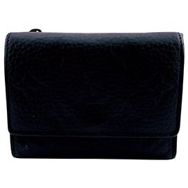 Louis Vuitton Black Bi-Fold Wallet Black