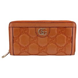 Gucci GG Matelassé Long Wallet Orange