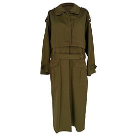 Casaco trench Tadao de Isabel Marant em algodão cáqui Verde Caqui