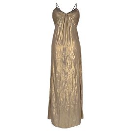 Zadig & Voltaire Satin-Rayon-Kleid in Gold-Polyester Golden
