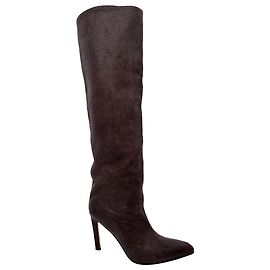 Botas de cano alto Jude em couro de bezerro marrom Paris Texas Marrom