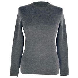 Michael Kors Rundhals-Strickpullover aus grauem Kaschmir Grau