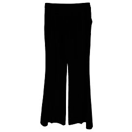 Pantalon évasé Prada en acétate noir Noir