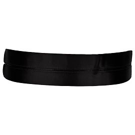 Lanvin Breitgürtel aus schwarzem Satin Schwarz