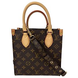 Louis Vuitton Sac Plat BB Monogram Tote Bag Marrom