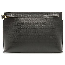 Loewe Repeat Anagram Leather Clutch Bag Black
