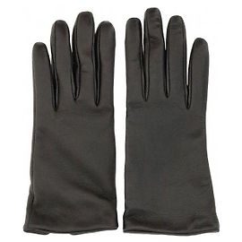 Saint Laurent Cassandre Lambskin Gloves Black