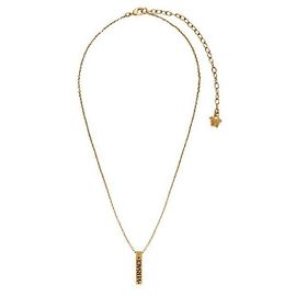 Collier Versace Pendentif Barrette Doré Multicolore