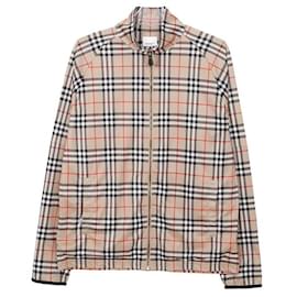 Burberry Check Zip-up Jacket Size Brown