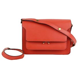 Marni Borsa a tracolla e crossbody in pelle Saffiano arancione medium Arancione