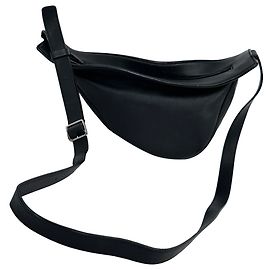 Bolsa transversal Large Slouchy Banana da The Row em couro preto Preto
