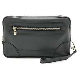Louis Vuitton Taiga Clutch Bag Black