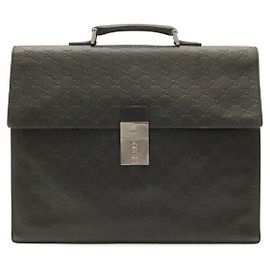 Valigetta in pelle Gucci Guccissima Nero