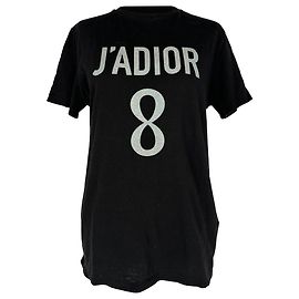 T-shirt J'Adior 8 en coton noir Christian Dior Noir