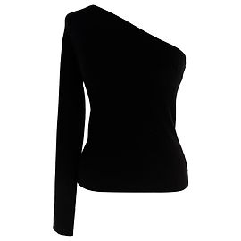 Pull asymétrique Michael Kors en cachemire noir Noir