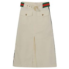 Gucci Adidas Jacquard Gürtelrock Größe Weiß