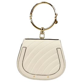 Chloé Petit sac cabas Nile en cuir blanc Blanc