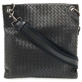 Borsa a tracolla in pelle Bottega Veneta Nero