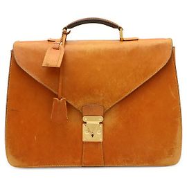 Louis Vuitton Atacama De Compartiment Nomade Leather Briefcase Brown