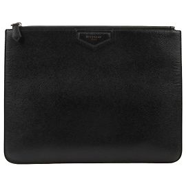 Givenchy Pochette Antigona en cuir noir large Noir