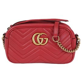Gucci Piccola borsa a tracolla GG Marmont Rossa Rosso