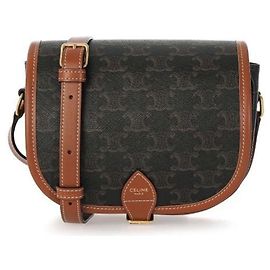 Céline Bolsa de Ombro Triope Polko Medium Marrom