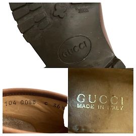 Botas de couro Gucci Marrom