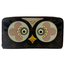 Cartera Zippy Monogram Louis Vuitton Castaño Rosa Monograma