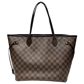 Sac cabas Louis Vuitton Neverfull MM Marron Damier ebène