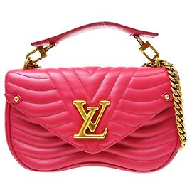 Louis Vuitton New Wave em couro acolchoado MM Rosa