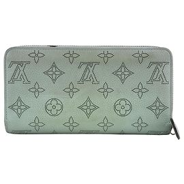 Louis Vuitton Mahina Blue Long Wallet Blue