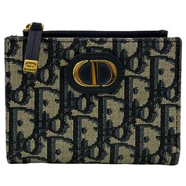 Christian Dior Dior Montaigne 30 Bi-fold Wallet, Navy Navy blue