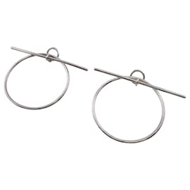 Hermès Orecchini Loop MM Silver Stud HERMES Argento