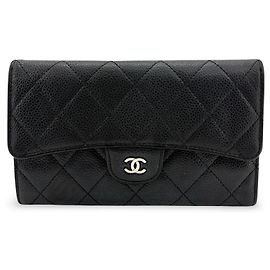 Chanel Timeless Long Wallet Lambskin medium Black