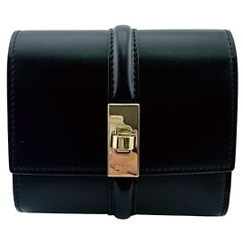 Céline Celine Petit portefeuille 16 Tri-fold Noir
