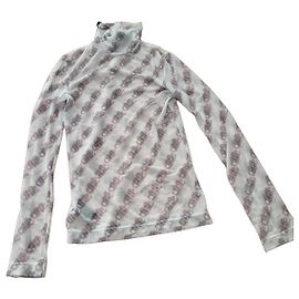 Autre Marque Serapis Maritime Sheer Logo Print Turtleneck Top White Other