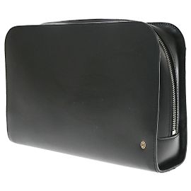 Cartier Pouch with a handle Box Calf Black