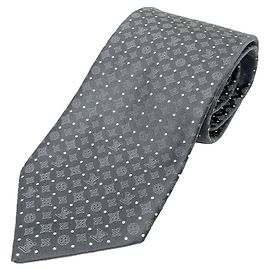 Gravata de seda cinza Louis Vuitton Marrom