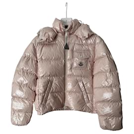 Moncler Andro Pink Glossy Down Jacket Pink