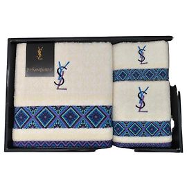 Set de toallas Yves Saint Laurent monograma YSL Multicolor Beige